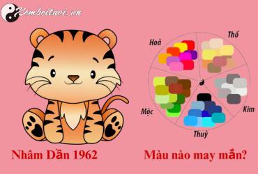 Sinh năm 1962 hợp màu gì? Bí quyết chọn màu may mắn cho tuổi Nhâm Dần