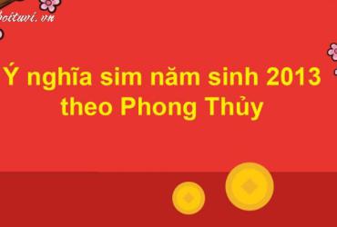 Khám Phá Con Số May Mắn Cho Người Sinh Năm 2013: Bí Quyết Chọn Sim Phong Thủy Hút Tài Lộc!