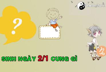 Xem cung hoàng đạo của người sinh ngày 2 tháng 1