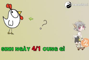 Xem cung hoàng đạo của người sinh ngày 4 tháng 1