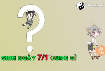 Xem cung hoàng đạo của người sinh ngày 7 tháng 1