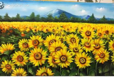 Tranh Hoa Hướng Dương Thay Đổi Vận Mệnh: Bí Mật Phong Thủy Khiến Tài Lộc Đổ Về