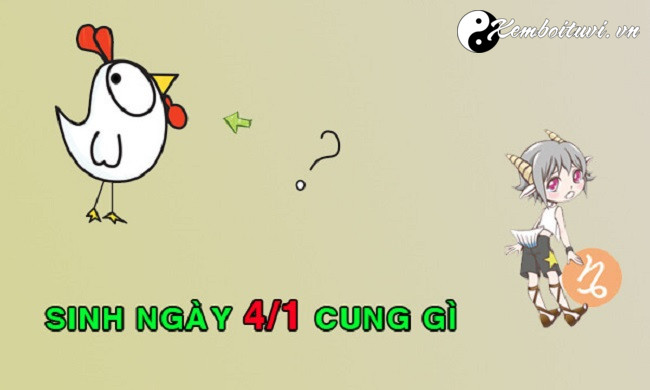 Người sinh ngày 4 tháng 1 thuộc cung gì