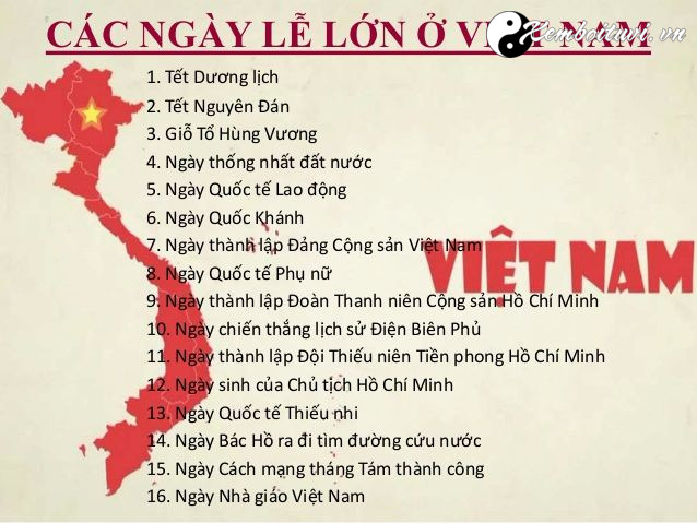 Các Ngày Lễ Năm 2021