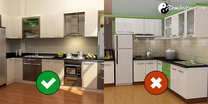 Cách bố trí phòng bếp nhà bếp hợp phong thủy
