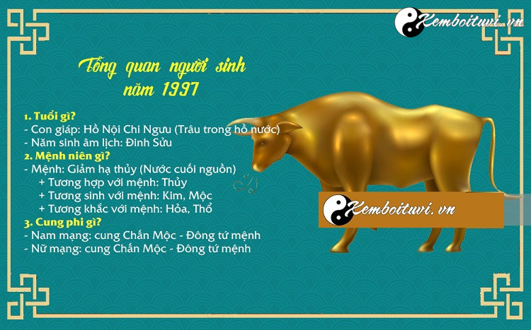 Năm 1997 là năm con gì Sinh năm 1997 là mệnh gì Tuổi gì