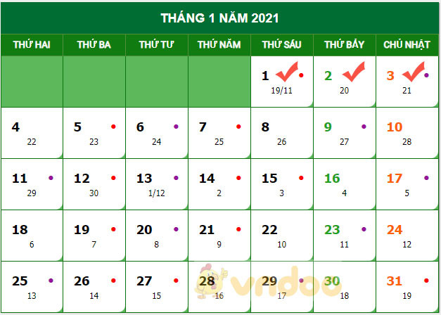 Lịch nghỉ Tết Nguyên đán 2021 và Tết Dương lịch toàn quốc