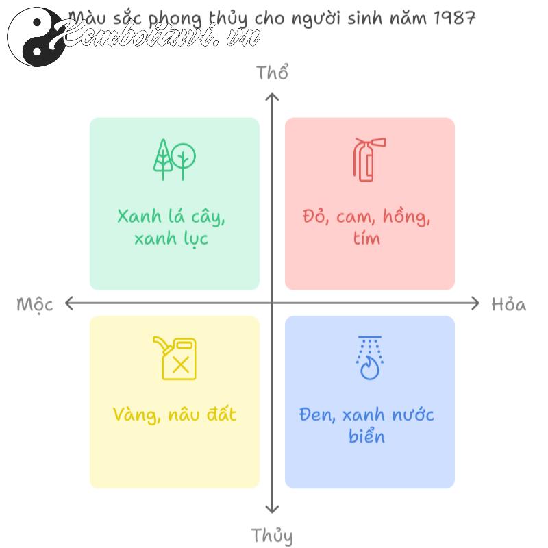 Khám Phá Màu Sắc May Mắn Cho Người Sinh Năm 1987 - Bí Quyết Hút Tài Lộc!