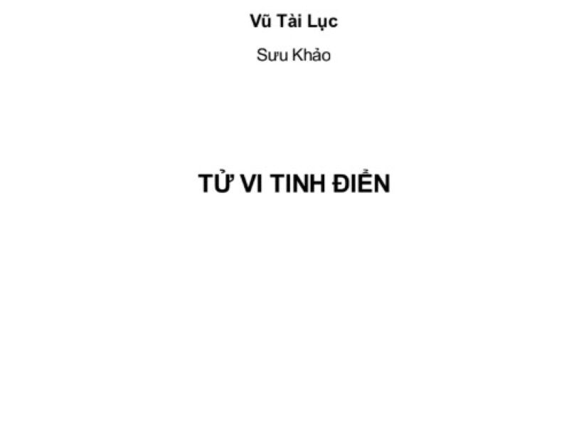 Khám Phá “Tử Vi Tinh Điển”: Bí Mật Lá Số, Cung Mệnh Và Hệ Thống Tinh Tú Được Giải Mã!