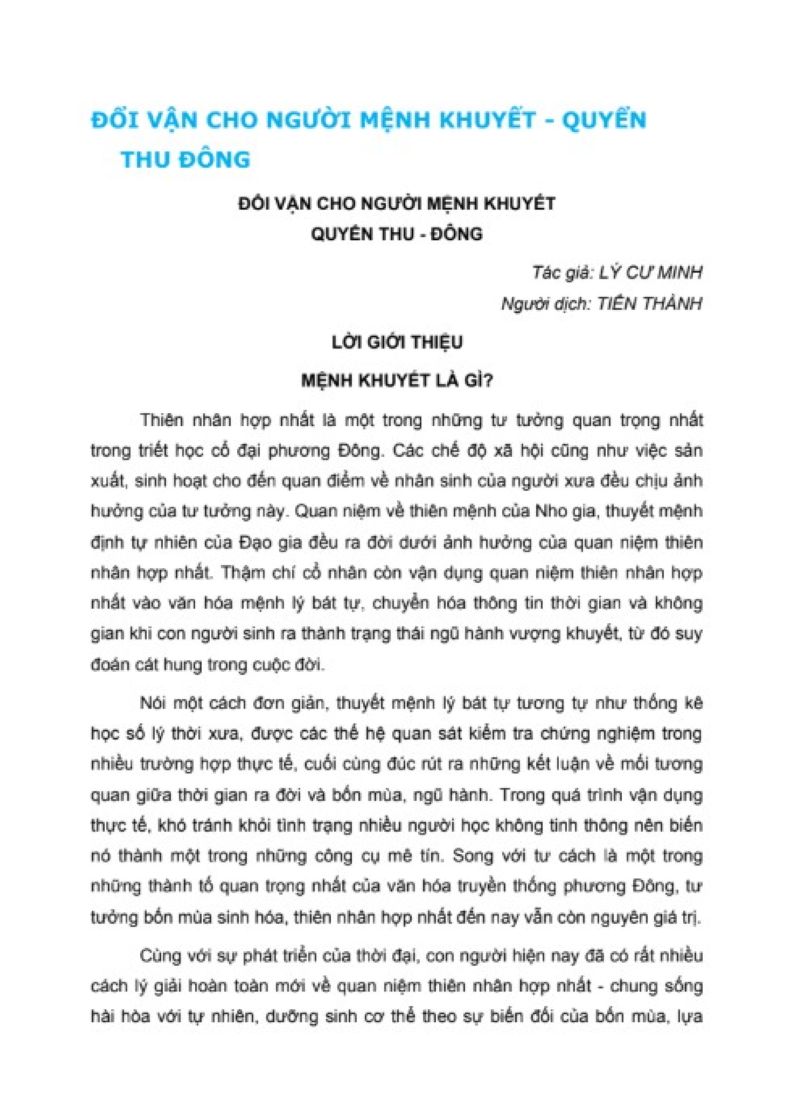 Bí quyết Đổi Vận Cho Người Mệnh Khuyết Mùa Thu Đông: Khám phá sách gối đầu giường mọi nhà nên đọc!