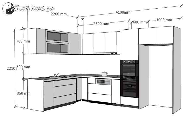 Sai Kích Thước Bếp Chữ L – Mất Tiền, Hao Tài, Ảnh Hưởng Vận Khí!