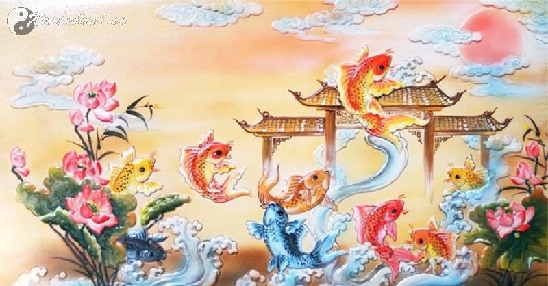 Tranh Cá Chép Hóa Rồng: Bí Mật Phong Thủy Giúp Tài Lộc Dồi Dào, Sự Nghiệp Thăng Tiến