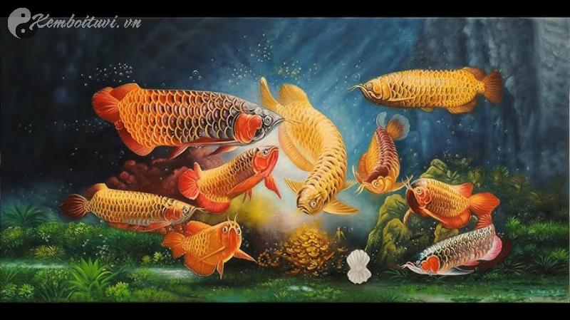 Bí Ẩn Tranh Cá Rồng: Bùa Hộ Mệnh Tài Lộc Giúp Gia Chủ Hóa Giải Sát Khí