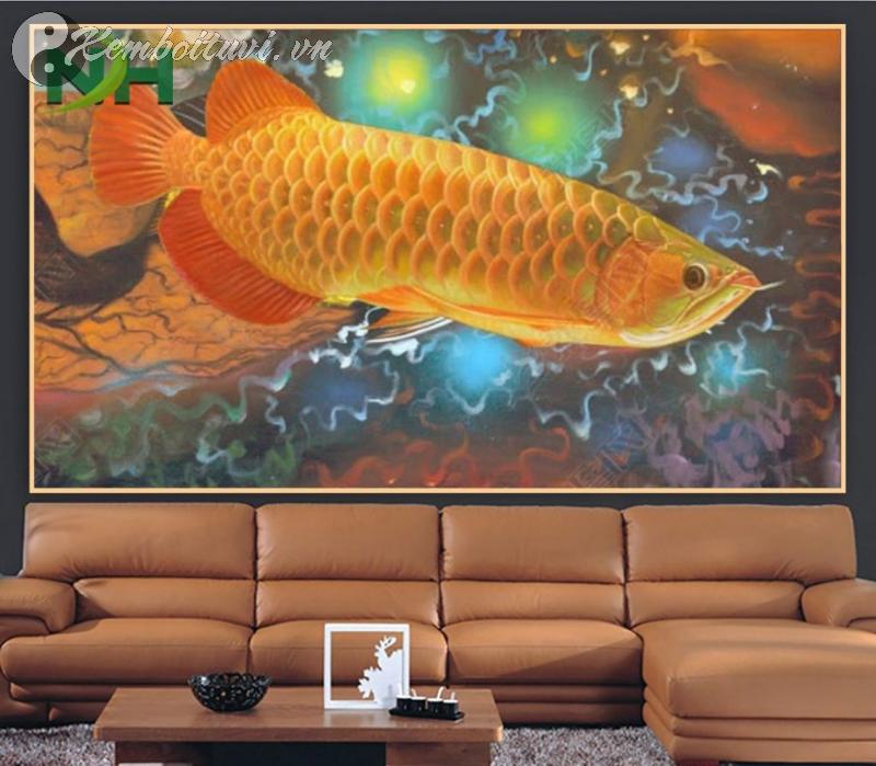 Bí Ẩn Tranh Cá Rồng: Bùa Hộ Mệnh Tài Lộc Giúp Gia Chủ Hóa Giải Sát Khí