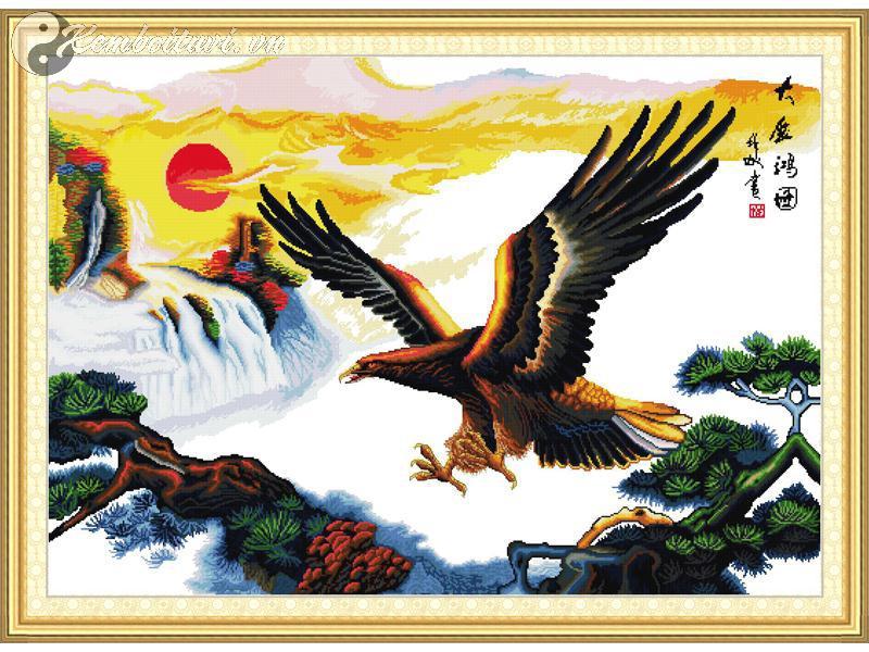Tranh Đại Bàng Tung Cánh: Bí Mật Phong Thủy Giúp Gia Chủ Tăng Tài Lộc, Công Danh và Quyền Lực
