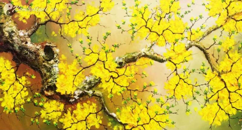 Bí Mật Tranh Hoa Mai: 5 Vị Trí Treo Giúp Tiền Vào Như Nước